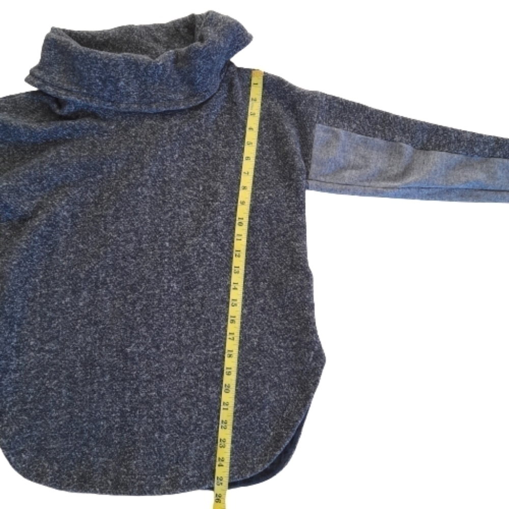 TOMMY HILLFIGER LUX Sweater elbow patch Grey Womens  Medium Cowl neckline - Picture 11 of 12